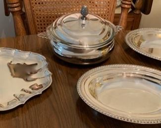 CLEARANCE!  $3.00  now, was $14.00......Silver plated Casserole and Platters (P202)