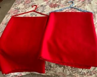 HALF OFF !  $5.00 now, was $10.00......2 Red Tablecloths (P155)