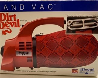 HALF OFF !  $6.00 now, was $12.00......Dirt Devil Hand Vac with box (P149)