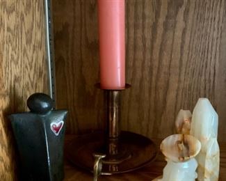 CLEARANCE!  $3.00 now, was $10.00......Onyx, Candle Holder decor lot (P135)