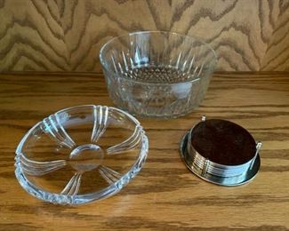 CLEARANCE!  $4.00 now, was $16.00.......Glass Bowls and Coasters, Large Bowl 8" diameter (P72)