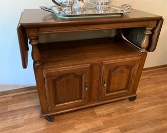 CLEARANCE!  $30.00 now, was $100.00......Drop Leaf Buffet Server on wheels (P68)