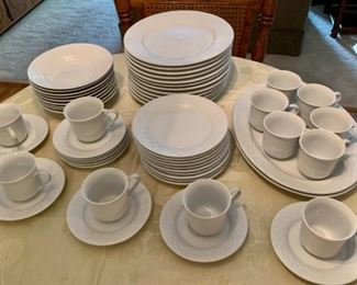 CLEARANCE!  $35.00 now, was $85.00........Gibson China Dishwasher, Microwave and Oven Safe, WHITE  (P58)