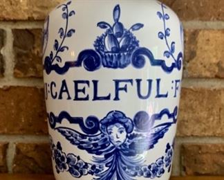 CLEARANCE!  $10.00 now, was $40.00.......Lilly Cealful Jar 7 1/2" tall (P2)