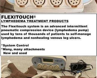 FlexiTouch Lymphedema Compression Device with many attachments