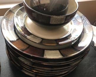 #1 Pfaltzgraff "Tao" $90.00 for all- 8 dinner plates, 8 salad plates, 8 large bowls, 8 small bowls,6 coffee mugs, 4 soup bowls see other photo