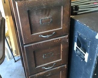 #22 Vintage Wooden File Cabinet $ 45.00
