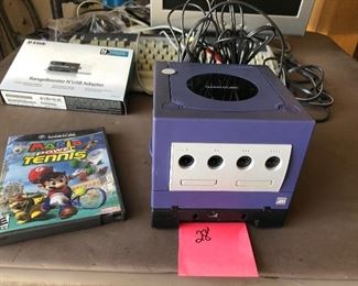 #28 Old School - Game Cube & Mario power tennis game $25.00
