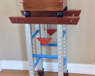 Mixed Media Art Lidded Box, 30" H.