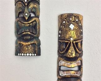 Tiki with Mirror Accents, 19" H x 6" W. 