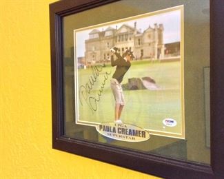 LPGA Paula Creamer Superstar, Signed, 16" x 13". 