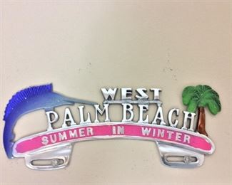 West Palm Beach Summer in Winter License Plate Topper, 12 " W.