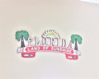 FLORIDA Land of Sunshine License Plate Topper, 12" W.