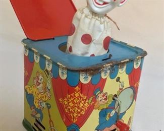 Vintage 12” Jack In The Box Clown 