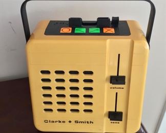 Vintage 7” Clark & Smith Cassette Player by Clark & Smith Corp. 