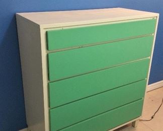 Wooden 5-Drawer Dresser, 38" W x 43" H x 18" D.