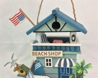 Beach Shop, 9" W x 10" H x 6 1/2" D.