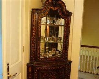 Inlaid Marquetry Corner Cabinet 