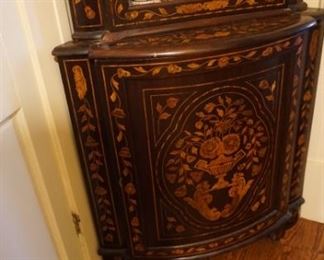 Inlaid Marquetry Corner Cabinet  