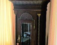 Greenhill & Rogers Clock & Watch Makers New York NY Grandfather Clock 9 Tubular Chimesand Brass Finials Measures 103" tall, 25" wide and 16" deep