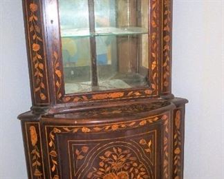 Inlaid Marquetry Corner Cabinet 