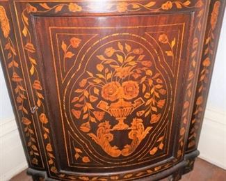 Inlaid Marquetry Corner Cabinet 