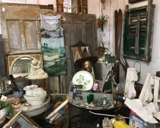 Vintage doors, shutters and architectural pieces.  