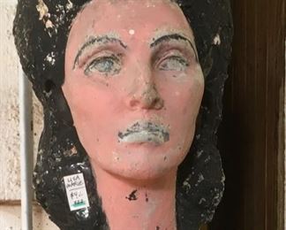 Awesome cement face. 