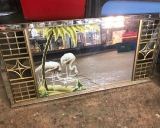 Flamingo deco mirror
