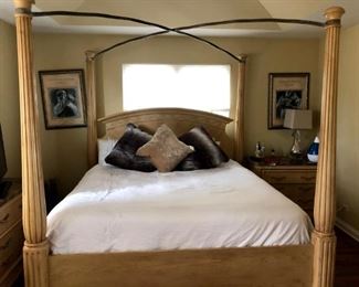 Bernhardt Athena Collection King Bedroom set with canopy bed