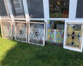 ANTIQUE STAINED GLASS WINDOWS 