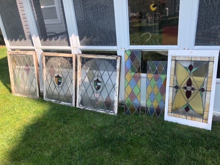 ANTIQUE STAINED GLASS WINDOWS 