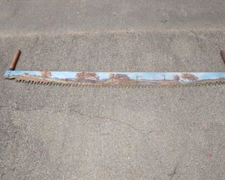 Painted antique saw