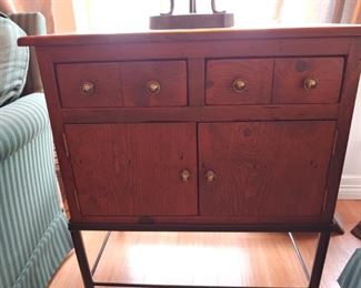 Side Table with metal base