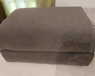 Large gray ottoman