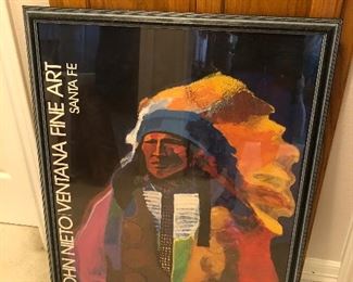 Signed Poster Print from Santa Fe Museum "John Nieto Ventana Fine Art"