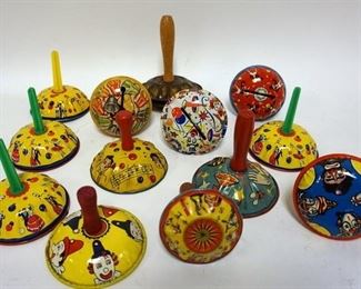 1016	VINTAGE TIN HOLLOWEEN NOISE MAKERS, LOT OF 13
