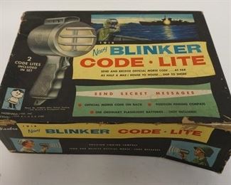 1049	VINTAGE TOY MARX BLINKER CODE LITE SET IN BOX, BOX HAS WEAR
