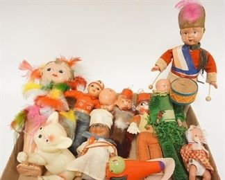 1075 ASSORTMENT OF VINTAGE CELLULOID DOLLS & ANIMALS

