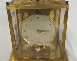 1093 SCHATZ BRASS & GLASS CLOCK
