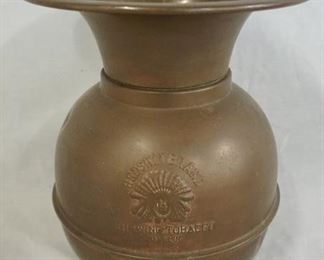 1104 BRASS REDSKIN BRAND CHEWING TOBACCO SPITOON
