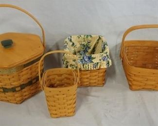 1150 4 PIECE LONGABERGER BASKET LOT

