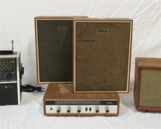 1157 ELECTRONIC LOT, WARD MULTIBAND RADIO, TABLE RADIO, MINIATURE STEREO
