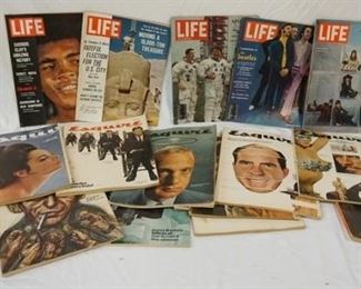 1164 COLLECTION OF 60'S ESQUIRE & LIFE MAGAZINES
