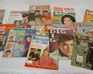 1163 COLLECTION OF VINTAGE 60'S MOVIE, TV, & TEEN MAGAZINES
