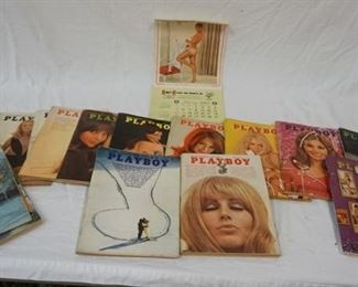 1165 COLLECTION OF VINTAGE 60'S PLAYBOY & SPORTS ILLUSTRATED W/PLAYBOY CALENDAR
