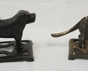 1185 2 CAST METAL DOG NUT CRACKERS
