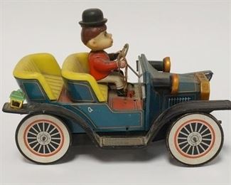 1197 BATTERY OPERATED *MYSTERY* CAR & DRIVER, 9 IN LONG
