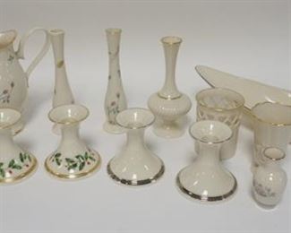 1218 14 PIECE LENOX LOT, TALLEST IS 7 1/2 IN
