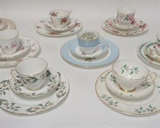 1220 8 BONE CHINA TRIOS, 7 ARE CROWN STAFFORDSHIRE
